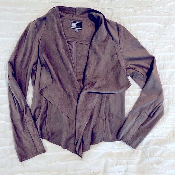 Kut faux suede jacket in brown size MP - Picture 1 of 7